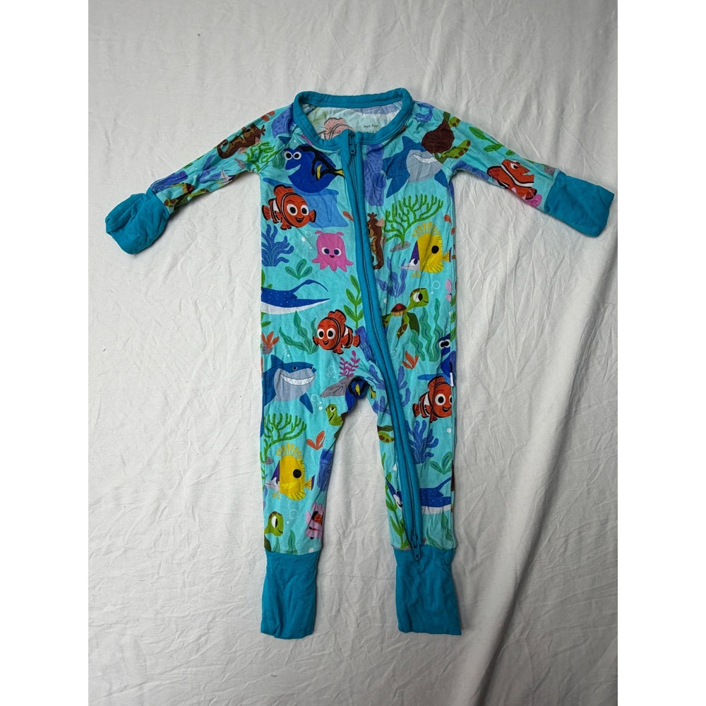 Little Sleepies Disney Finding Nemo Lunaluxe Bamboo Zippie Newborn NB Blue